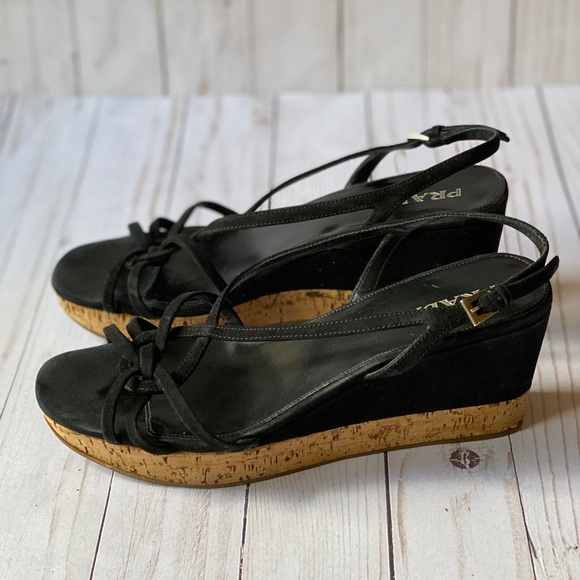 Authentic Prada Wedge Sandals - Picture 2 of 10